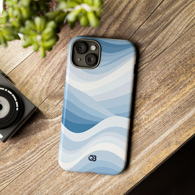 Blue Tough Phone Case for iPhone - Glacial Indigo Flow