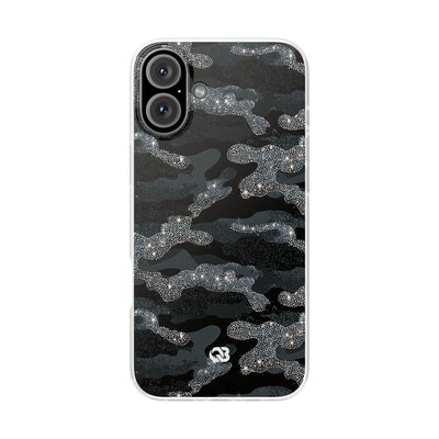 Glitter Shadow Camo · Lite Phone Case for iPhone ·  Black