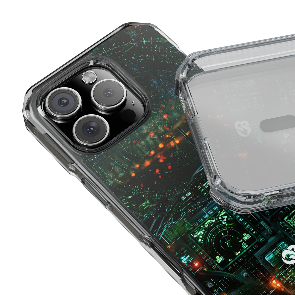 Tactical Avionics HUD · Clear Impact Magnetic Phone Case for iPhone · Green