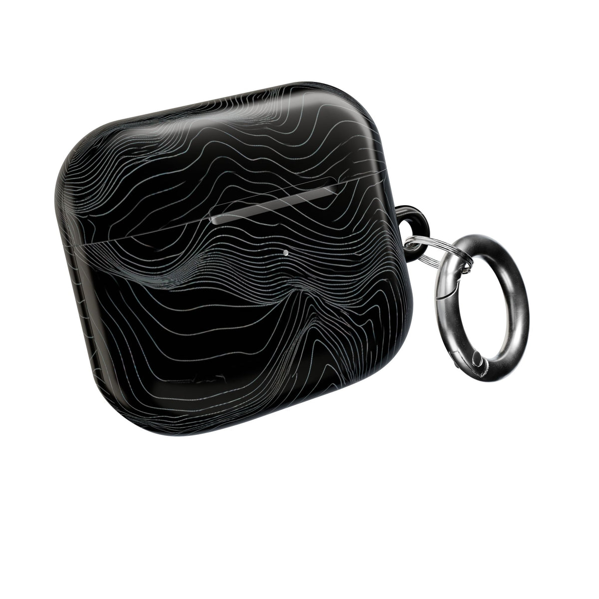 Obsidian Contour Elevation · Hard Case for AirPods & AirPods Pro · Black
