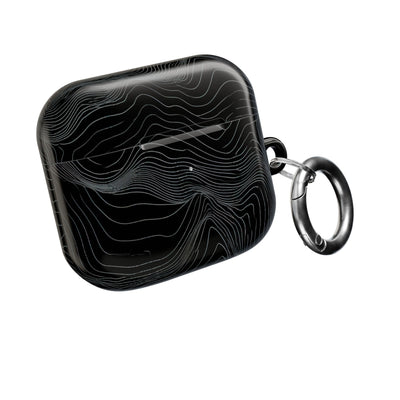 Obsidian Contour Elevation · Hard Case for AirPods & AirPods Pro · Black