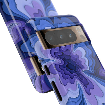 Periwinkle Strata Bloom · Tough Phone Case for Pixel ·  Purple