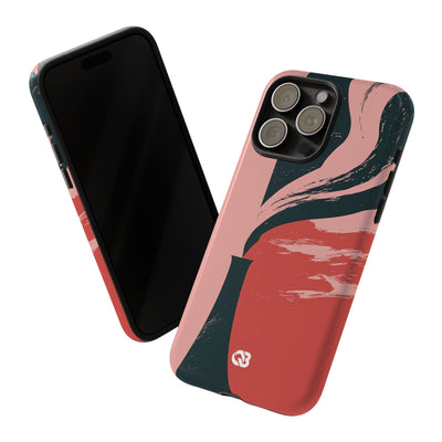 Pink Tough Phone Case for iPhone - Cinder Rose Plume