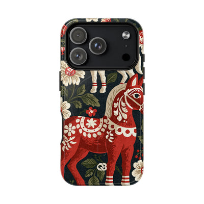 Nordic Dala Meadow · Tough 2.0 Magnetic Phone Case for iPhone · Red