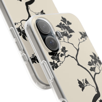 Beige Lite Phone Case for iPhone - Obsidian Bonsai Silhouette