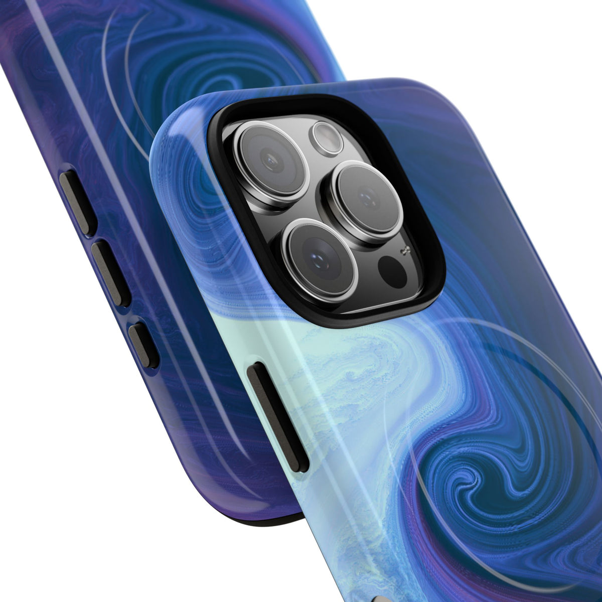 Azure Fluid Swirl · Tough 2.0 Magnetic Phone Case for iPhone · Blue
