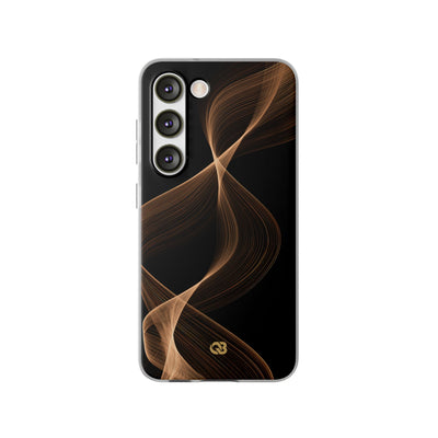 Brown Lite Phone Case for Samsung - Copper Silk Wave