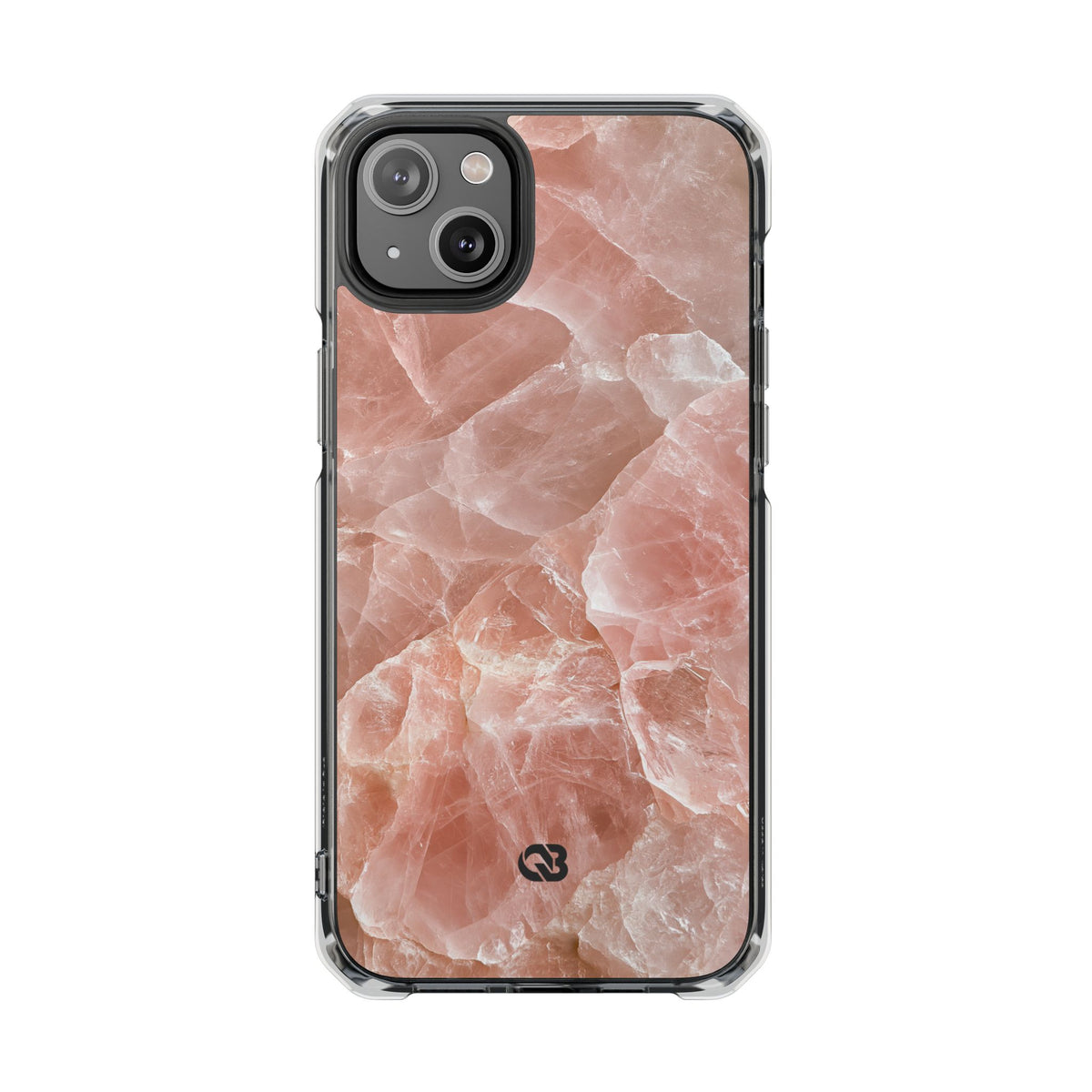 Rose Quartz Facet · Clear Impact Magnetic Phone Case for iPhone · Pink
