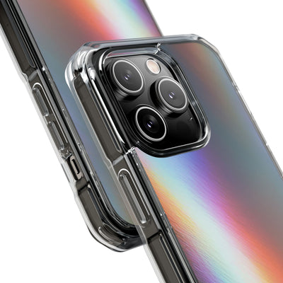 Prismatic Ray · Clear Impact Magnetic Phone Case for iPhone · Blue