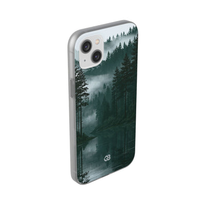 Green Lite Phone Case for iPhone - Misty Evergreen Mirror