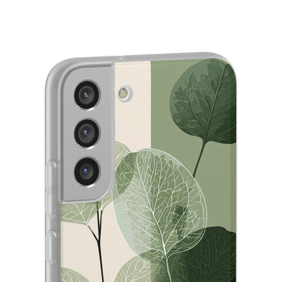 Green Lite Phone Case for Samsung - Sage Leaf Skeletals