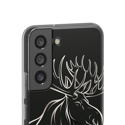 Nordic Moose Contour · Lite Phone Case for Samsung · Black