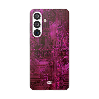 Magenta Circuit Trace · Lite Phone Case for Samsung · Pink