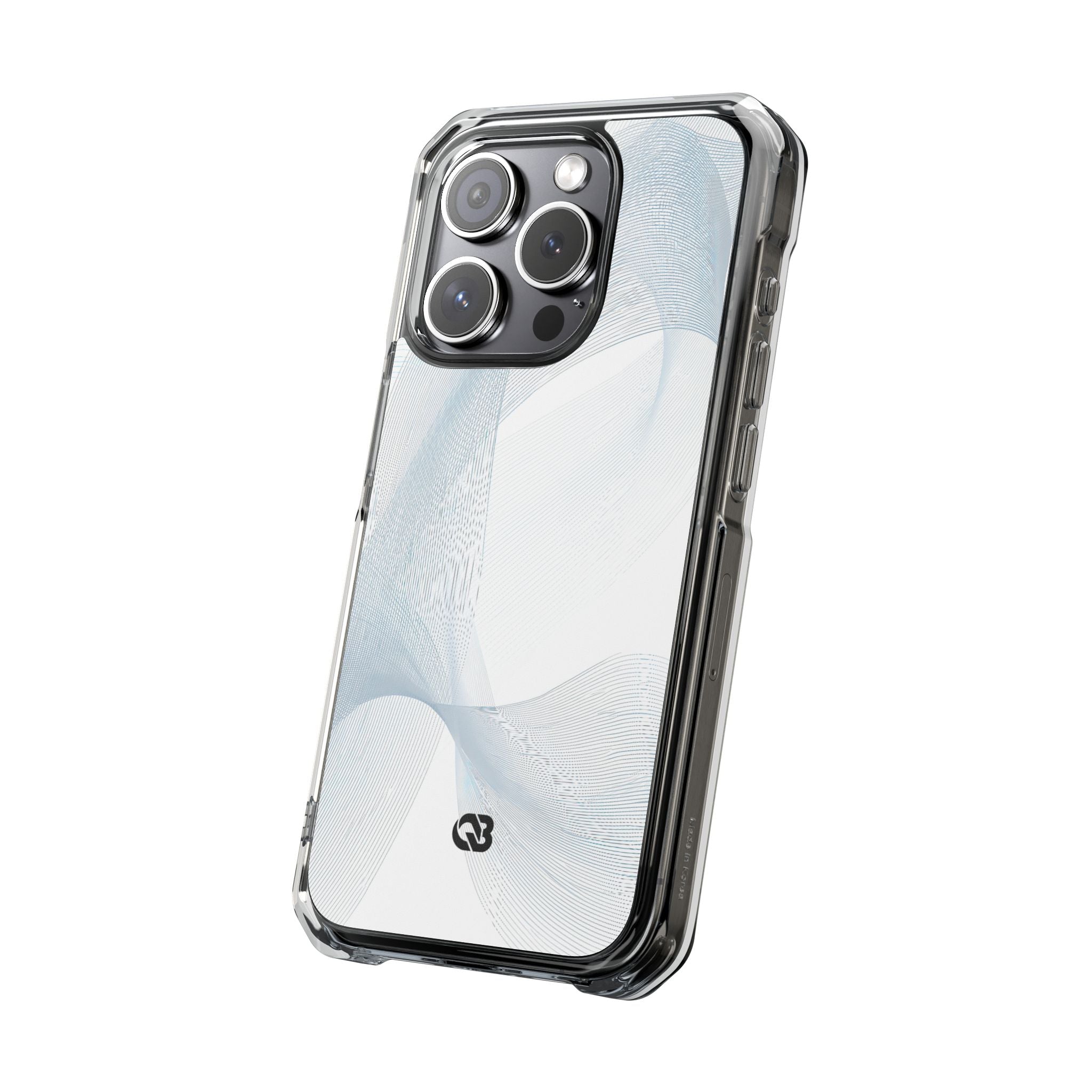 White Impact MagSafe Phone Case for iPhone - Arctic Line Current