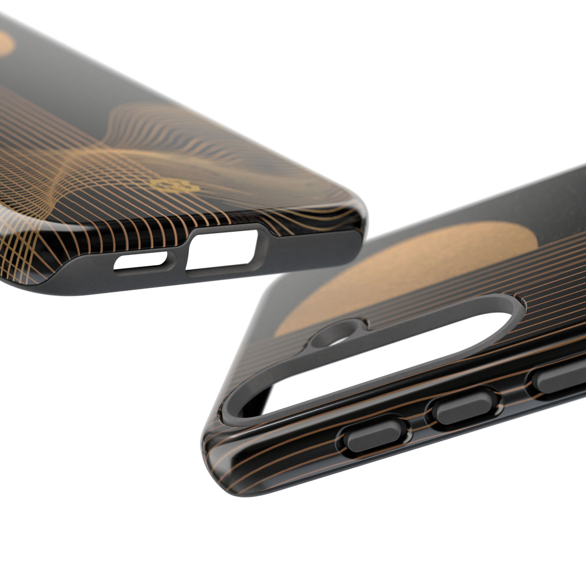 Lunar Topo Horizon · Tough Phone Case for Samsung · Black