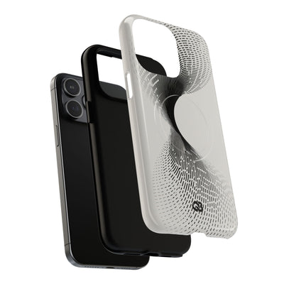White Tough 2.0 Magsafe Phone Case for iPhone - Linear Torsion Grid