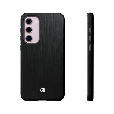Black Tough Phone Case for Samsung - Brushed Obsidian Slate