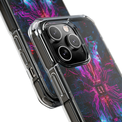 Neural Circuit Core · Clear Impact Magnetic Phone Case for iPhone ·  Black