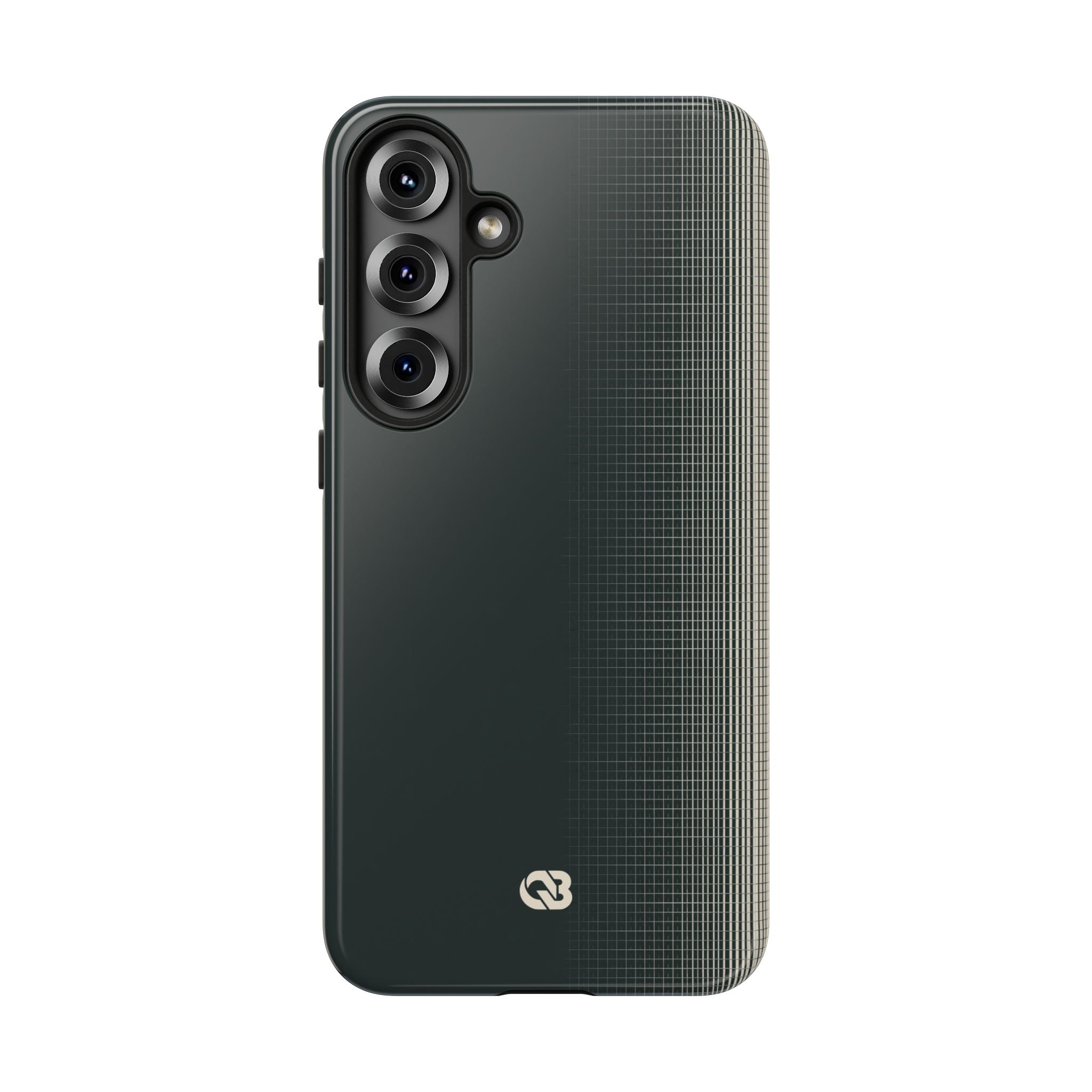 Grey Tough Phone Case for Samsung - Charcoal Tech Grid