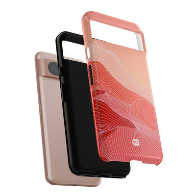 Coral Ridge Contours · Tough Phone Case for Pixel ·  Red