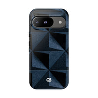 Blue Tough Phone Case for Google Pixel - Indigo Basalt Facets