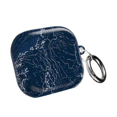 Nordic Contour Chart · Hard Case for AirPods & AirPods Pro · Blue