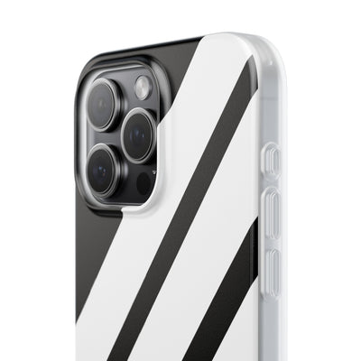 Obsidian White Bars · Soft Handyhülle für iPhone