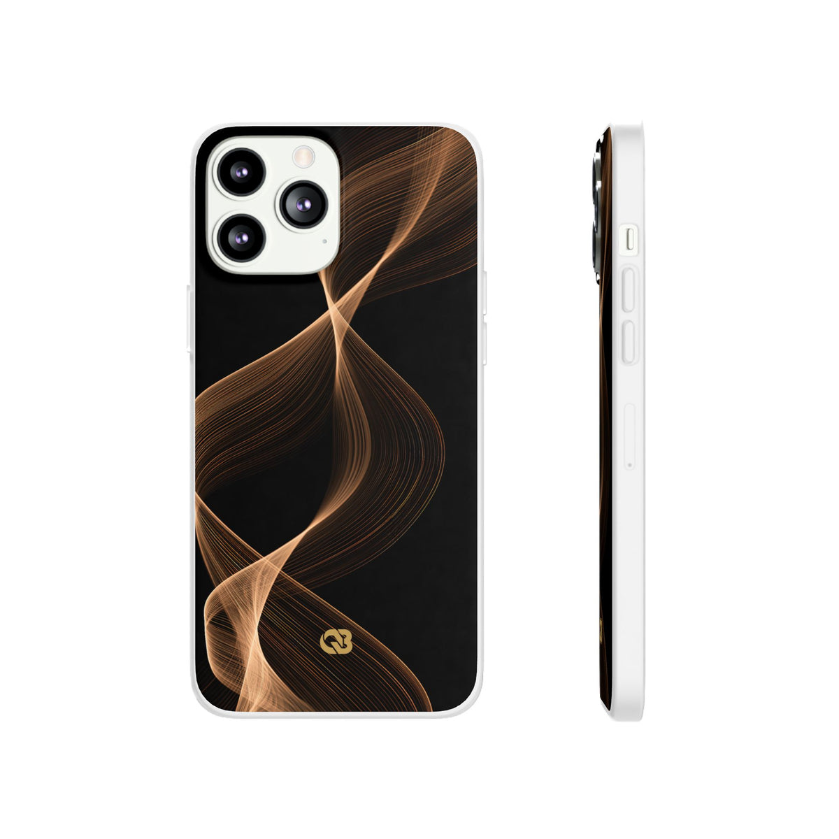Amber Contour Flow · Lite Phone Case for iPhone ·  Black