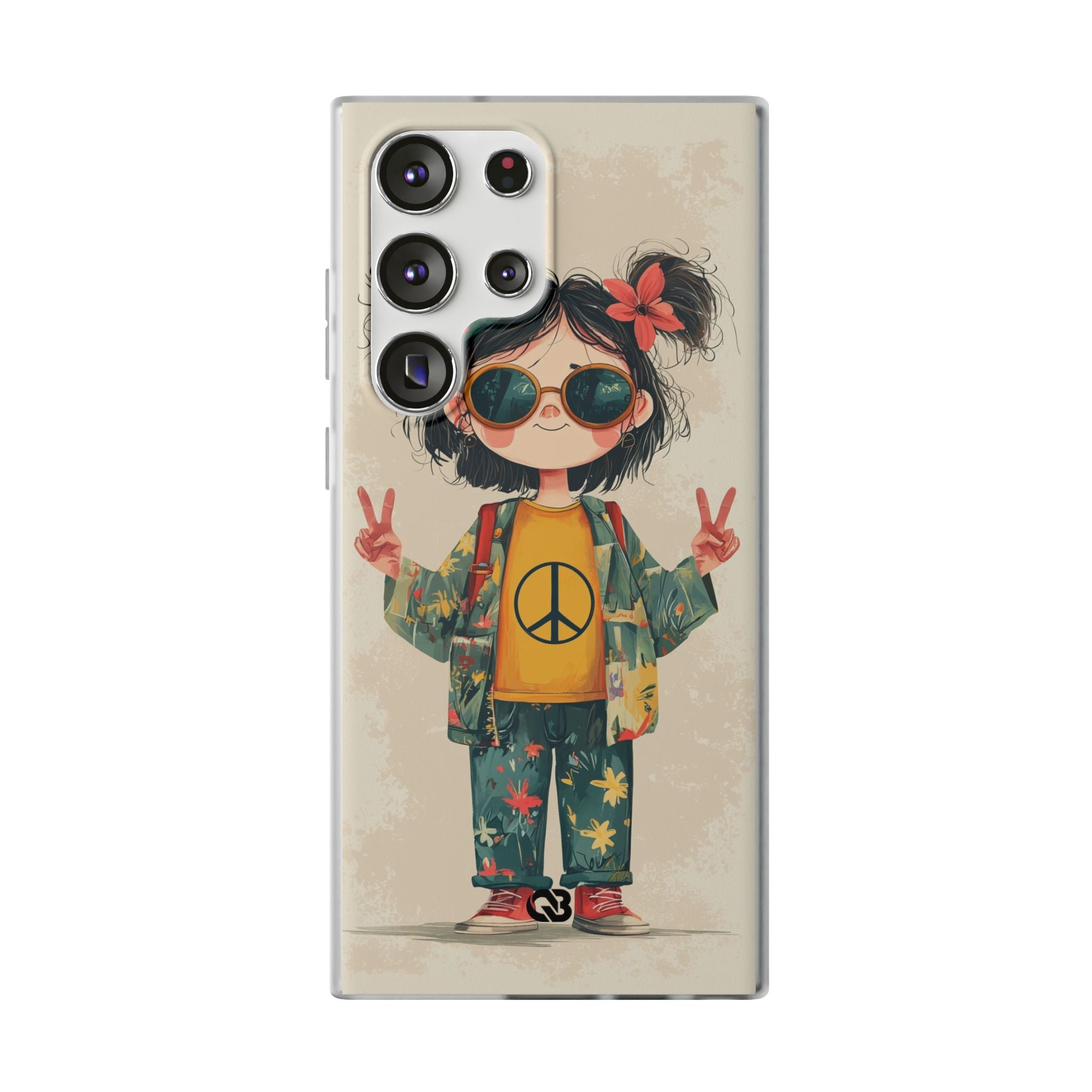 Retro Peace Girl · Soft Θήκη για Samsung