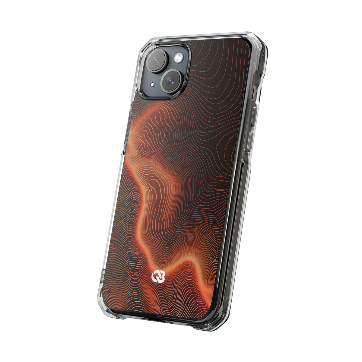 Caldera Ridge · Clear Impact Magnetic Phone Case for iPhone · Orange