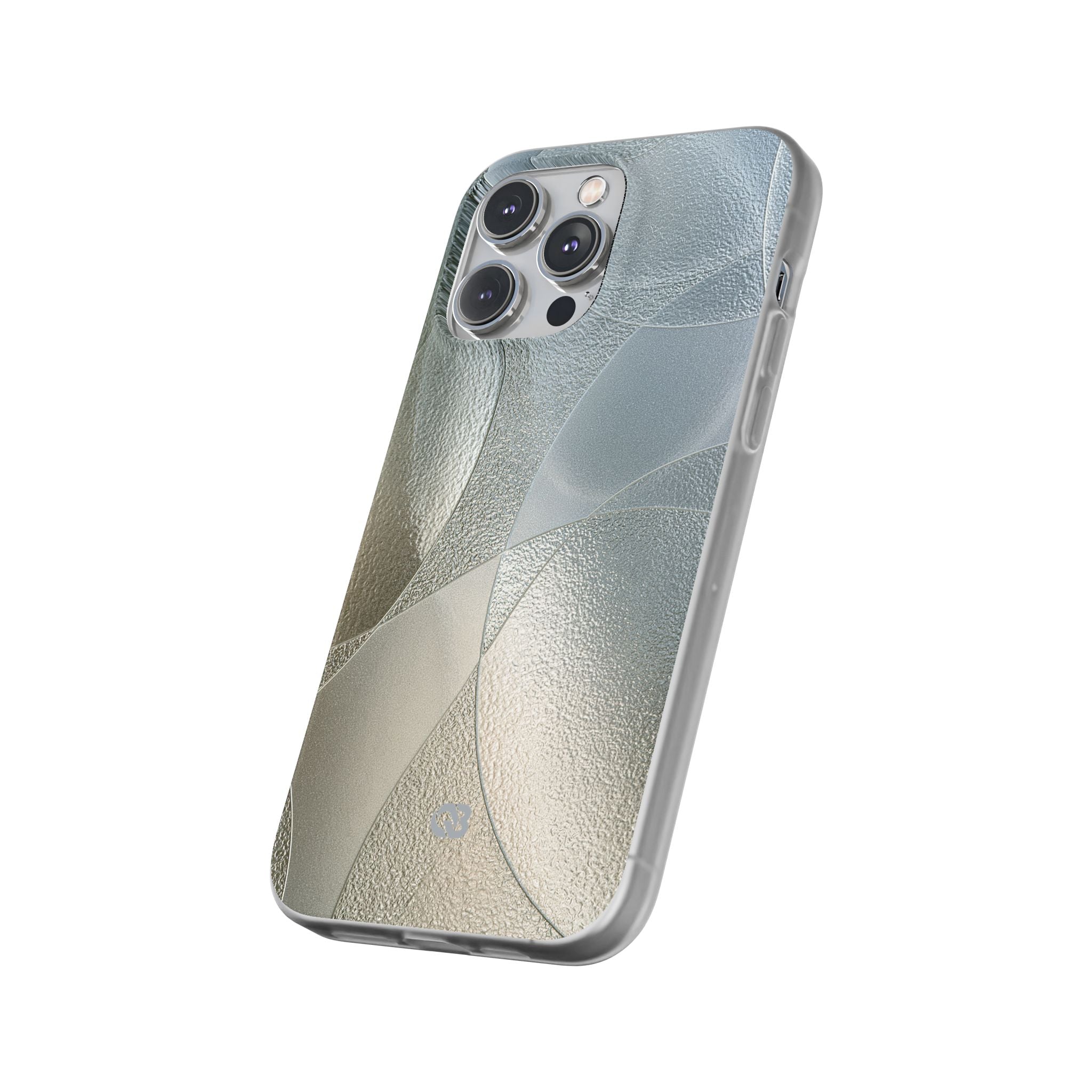 Silver Lite Phone Case for iPhone - Frosted Silver Mosaic