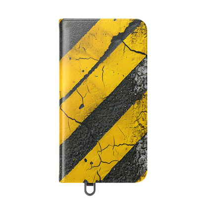 Yellow Stripes Distress - Samsung S24 Plus Case - Wallet