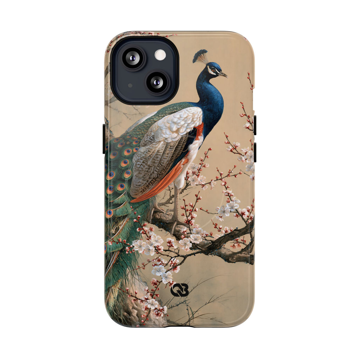 Imperial Peacock Blossom · Tough 2.0 Magnetic Phone Case for iPhone · Beige