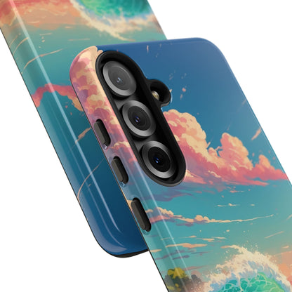 Turkoosi Curl Samsung S25 Plus -kova suojakotelo