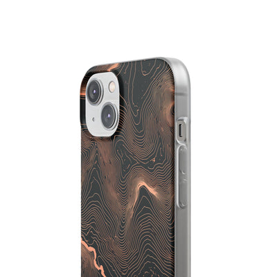 Orange Lite Phone Case for iPhone - Salmon Ridge Topo