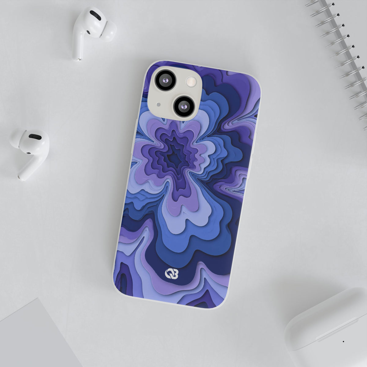 Periwinkle Strata Bloom · Lite Phone Case for iPhone ·  Purple