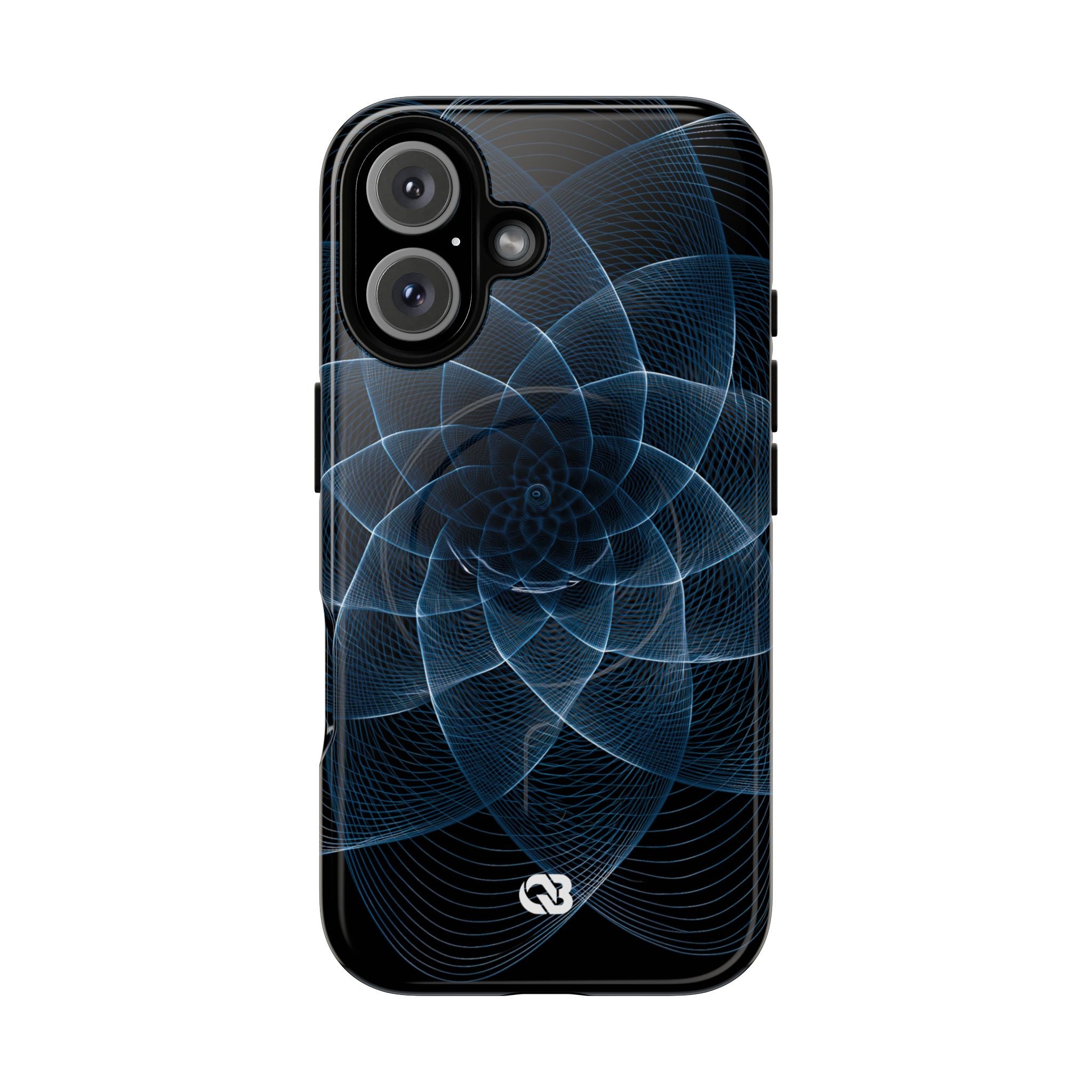 Blue Tough 2.0 Magsafe Phone Case for iPhone - Cobalt Geometric Bloom