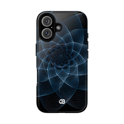 Blue Tough 2.0 Magsafe Phone Case for iPhone - Cobalt Geometric Bloom