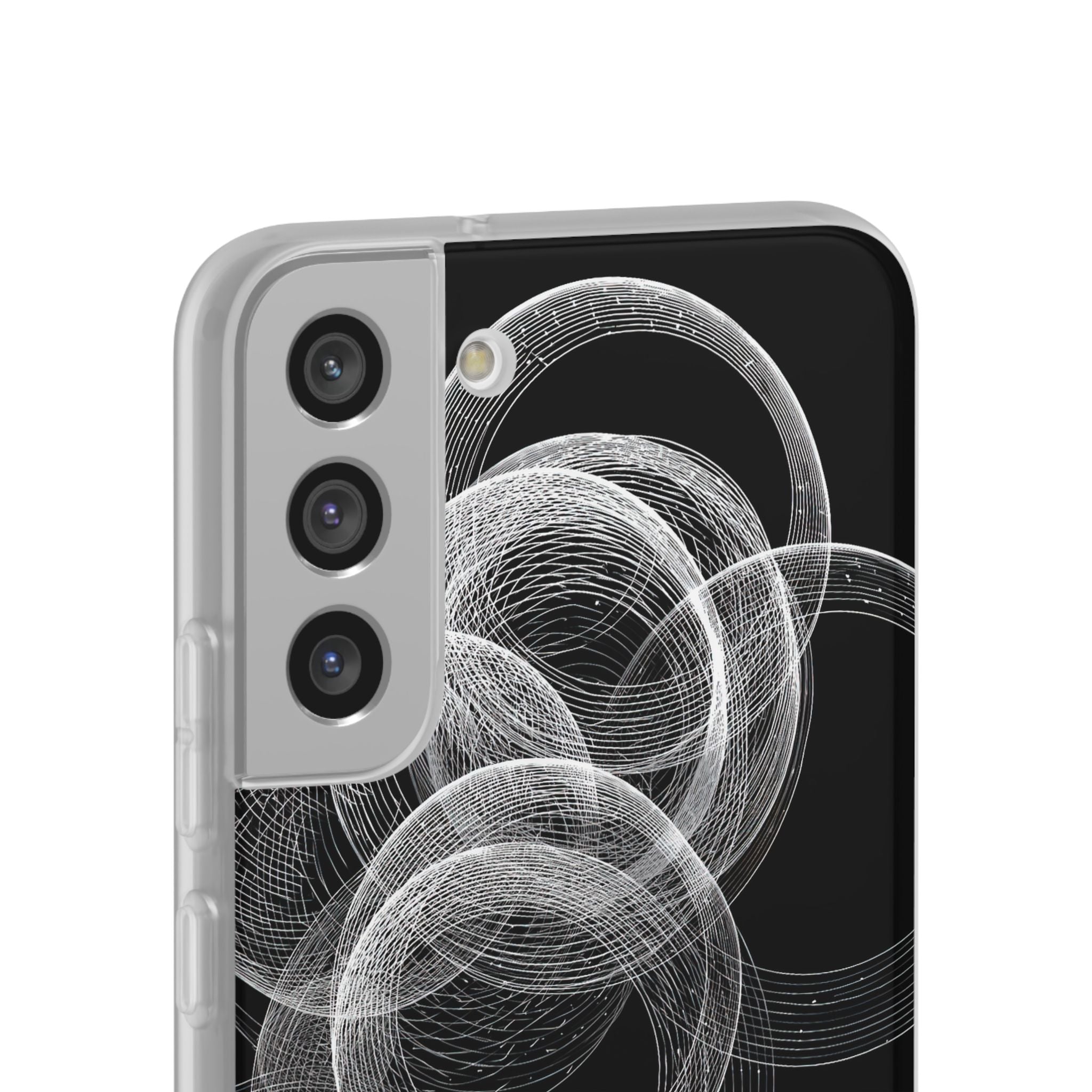 Black Lite Phone Case for Samsung - Kinetic Wireframe Orbit