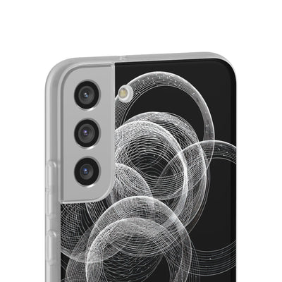 Black Lite Phone Case for Samsung - Kinetic Wireframe Orbit