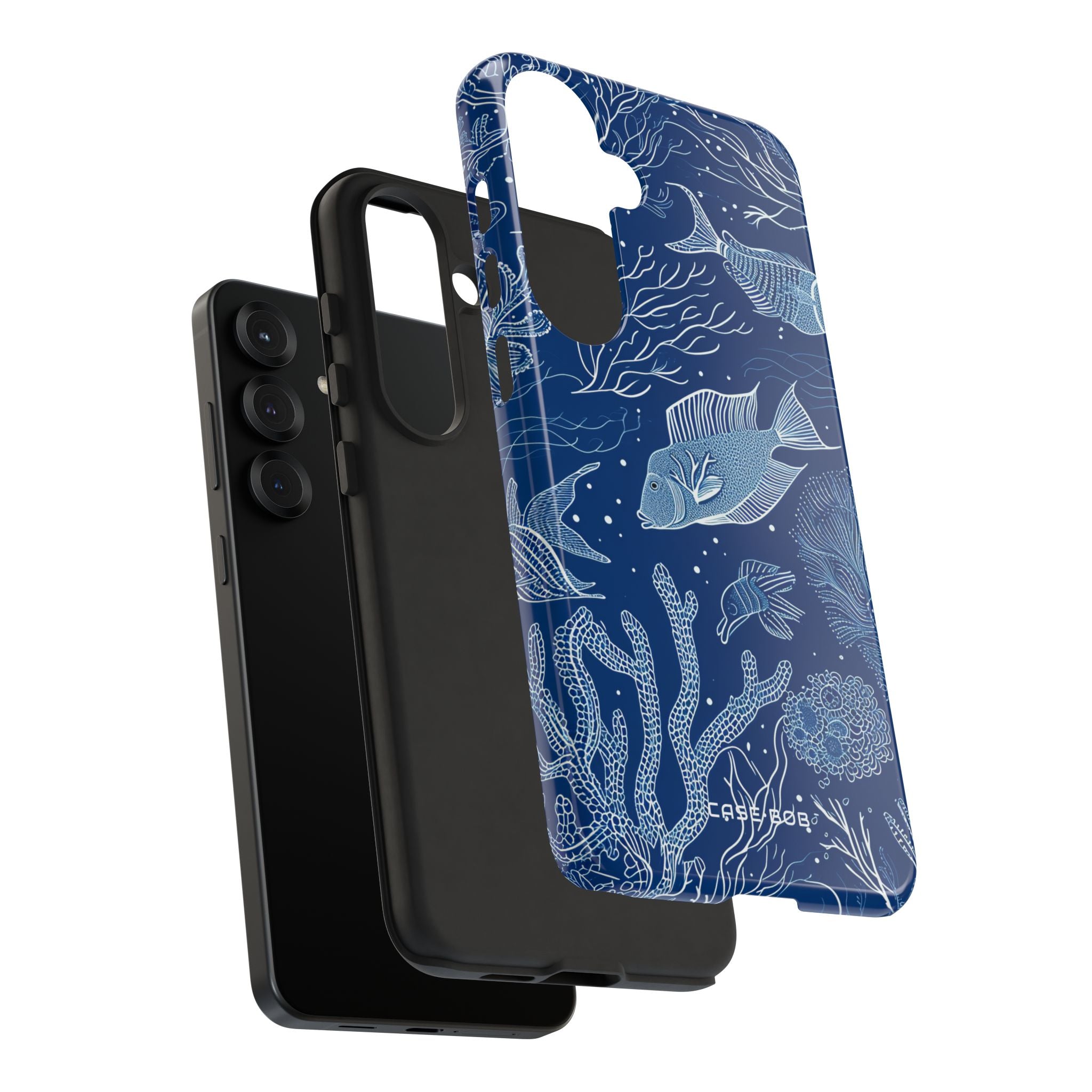 Navy Scale Reef Samsung S25 Plus Case - Tough