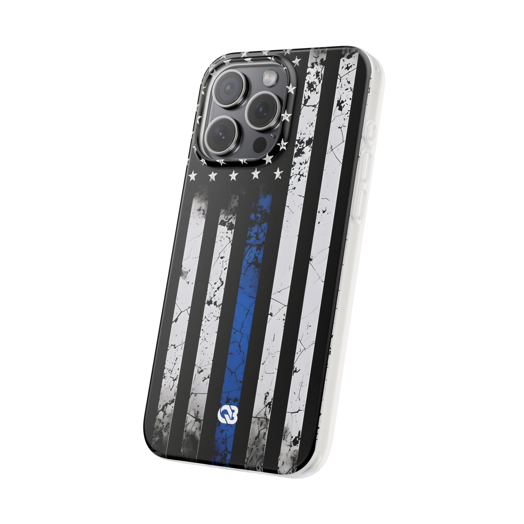 Gritty Cobalt Flag · Soft Phone Case for iPhone