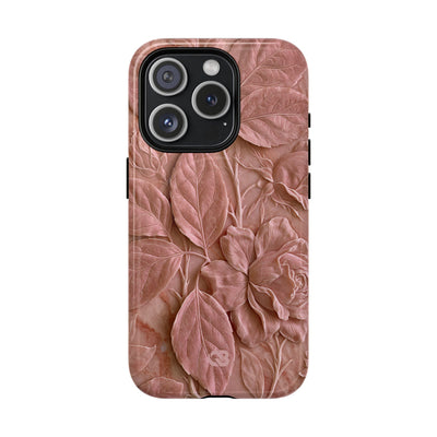 Blush Rose Relief · Tough 2.0 Magnetic Phone Case for iPhone · Pink