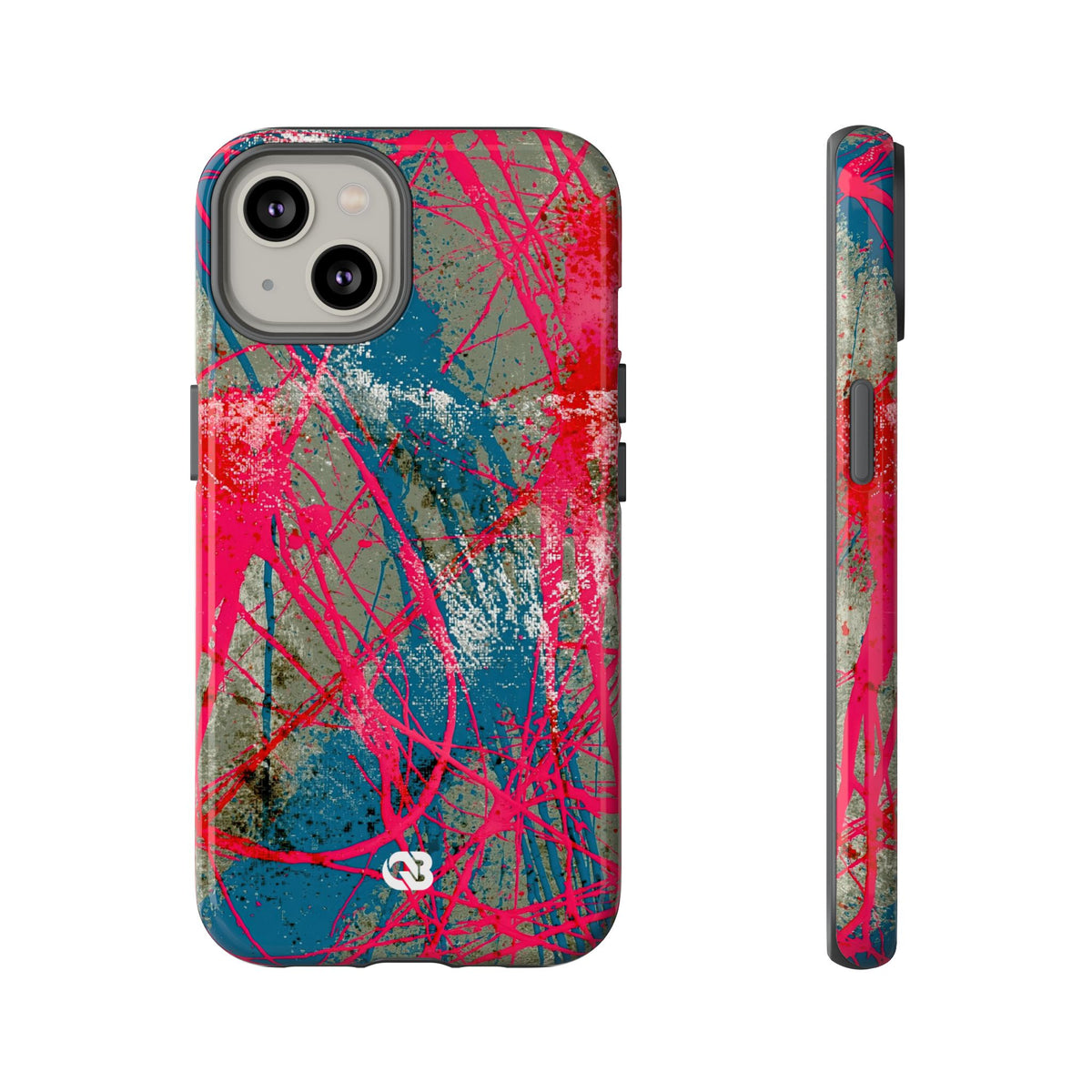 Neon Static Drip · Tough Phone Case for iPhone · Pink