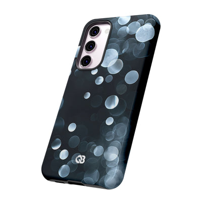 Black Tough Phone Case for Samsung - Silver Orbit Glow