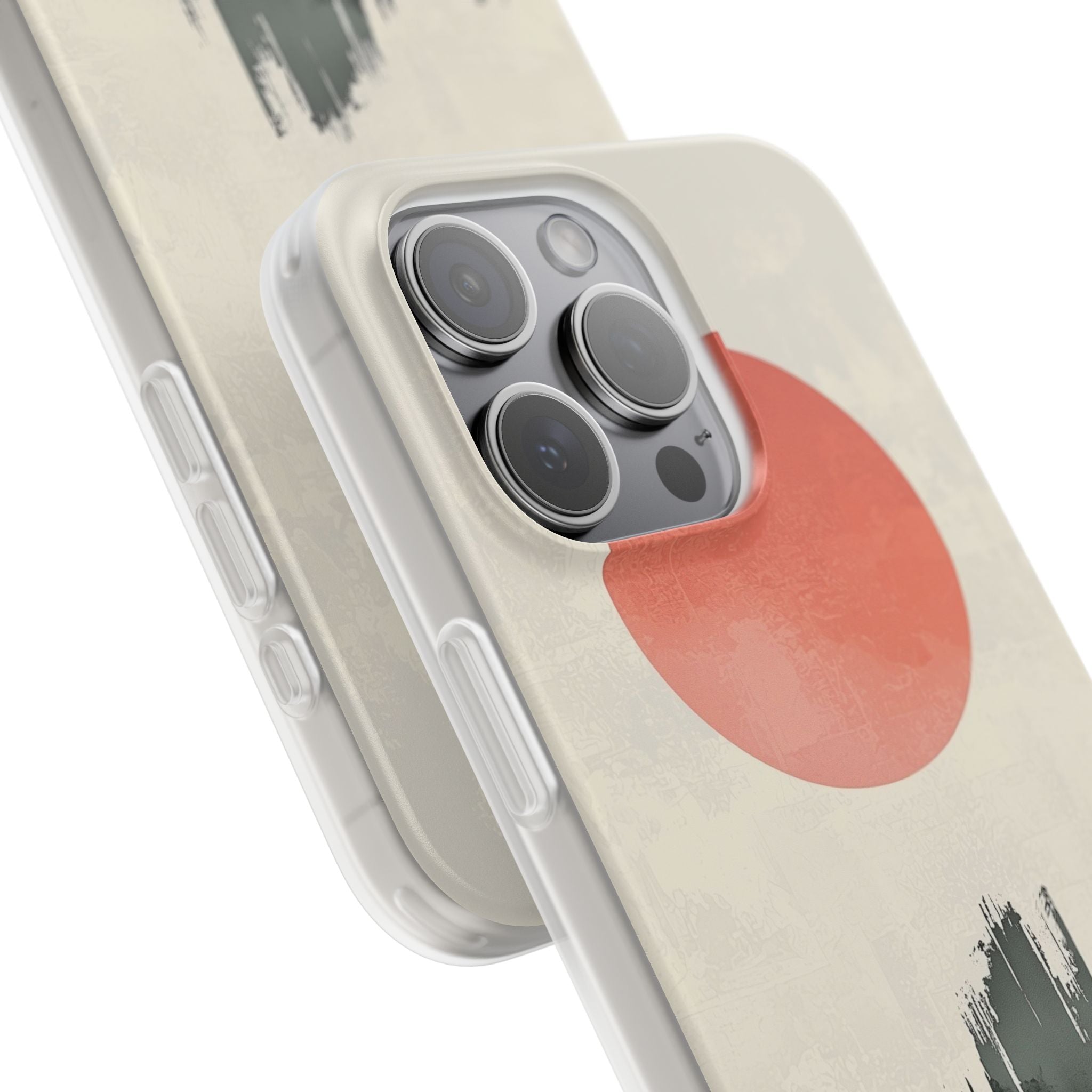 Crimson Sun Strokes · Soft Phone Case for iPhone