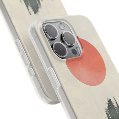 Crimson Sun Strokes · Soft Phone Case for iPhone