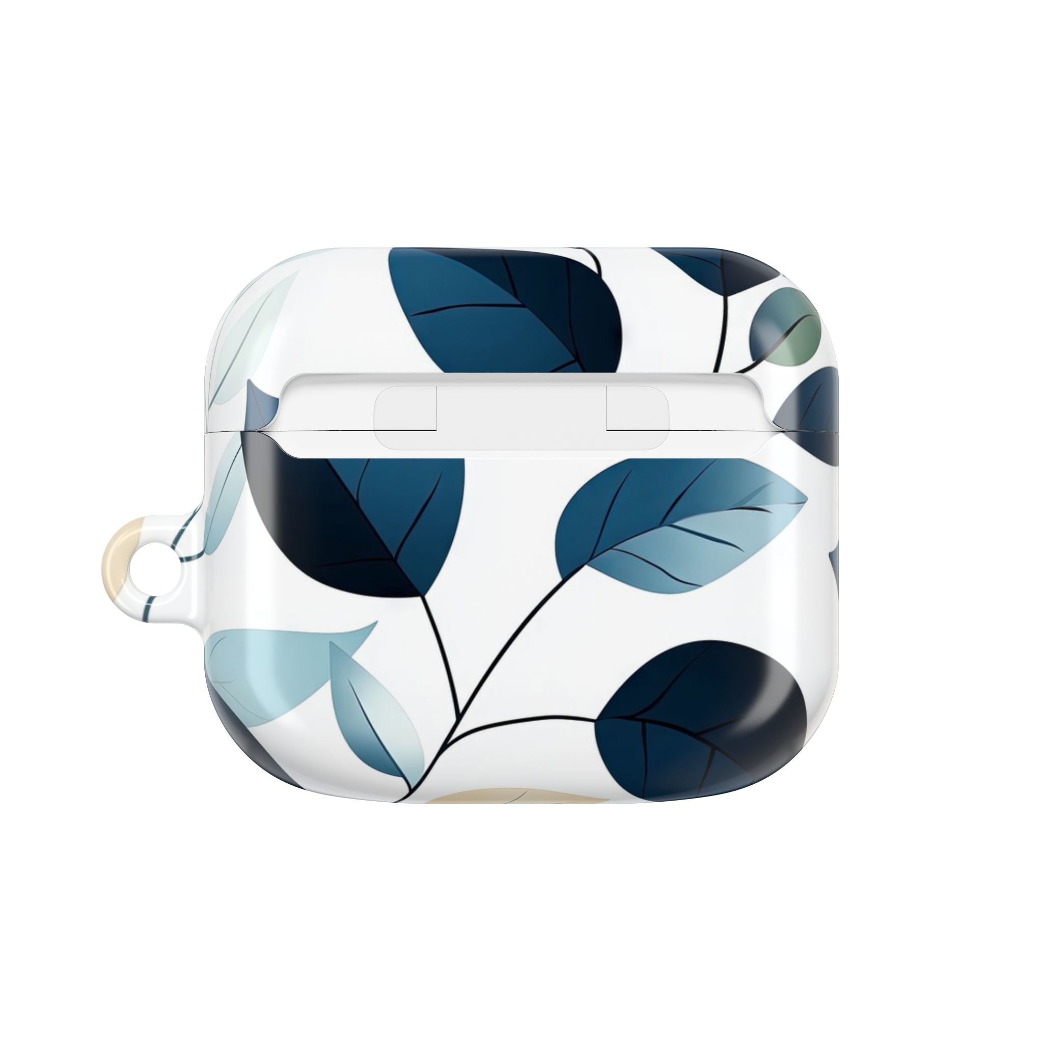 Navy Leaf Veins - AirPods Case