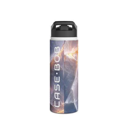Crystal Veins Glow - Stainless Steel Water Bottle