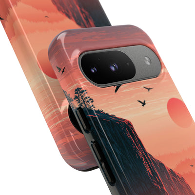 Orange Tough Phone Case for Google Pixel - Crimson Ridge Flight